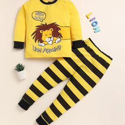 YK Boys Lion Printed T-Shirt With Joggers Night Suits-image-36