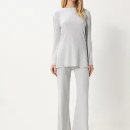 Happiness istanbul Ribbed Round Neck Top & Trousers Co-Ords-38