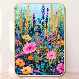 Myntra Elegant Homes Blue & Pink 1 Piece Wooden Floral and Botanical Wall Art-image-61