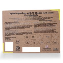 Anindita Toys Capital Alphabets With Shapes Knob & Peg Puzzle Multicolour - 37 Pieces image 4