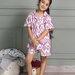 mabish by sonal jain MABISH by Sonal Jai Kids Printed Pure Cotton Nightsuit Shorts and Shirt-picture-49