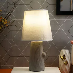 TAYHAA Grey Textured Ceramic Quirky Frusturical Shaped Table Lamp-28