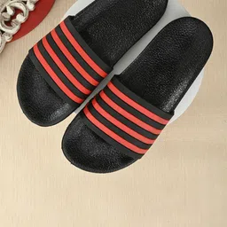 Shoe Island Men Striped Sliders-image-60