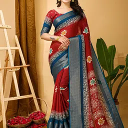 Mitera Ethnic Motifs Zari Art Silk Banarasi Saree-picture-37