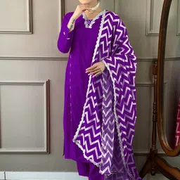 Moda Rapido Women Regular Beads and Stones Kurta with Trousers & With Dupatta-picture-31
