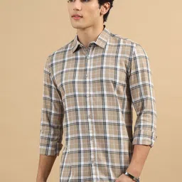 Bushirt Men Casual Checks Shirt-image-103