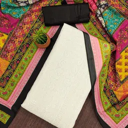 LeeliPeeri Designer Embroidered Unstitched Dress Material-image-79