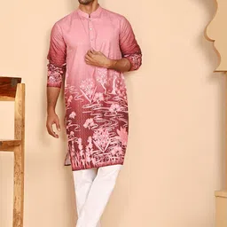 Jompers Men Floral Embroidered Regular Sequinned Kurta with Pyjamas-image-48