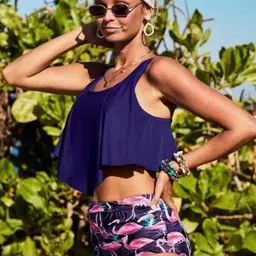 ANGEL CROSHET Printed Round Neck Swim Set-image-19