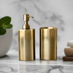 Mason Home Gold-Toned 2 Pieces Stainless Steel Bath Accessories Set-16