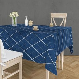 RRC Blue Geometric Printed 6-Seater Table Cover-picture-15