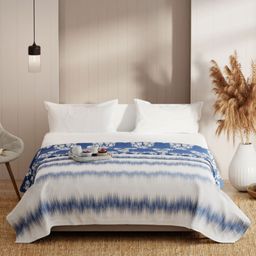 KOPA Blue & Grey Microfiber AC Room 150 GSM Double Bed Dohar-18