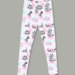 Fame Forever by Lifestyle Girls Printed Pure Cotton Ankle-Length Leggings-picture-13