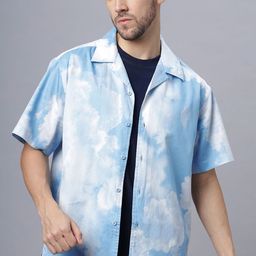 The Roadster Lifestyle Co. Men Relaxed Cuban Collar Dyed Cotton Casual Shirt-image-111