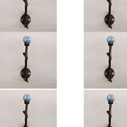 IndianShelf 6 Pcs Ceramic Floral Key Holder Hangers for Clothes Wall Mounted-image-58