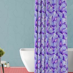 ArtzFolio Purple & White Printed Waterproof Shower Curtain-image-81