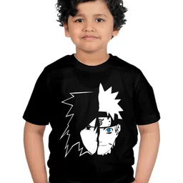 BAESD Boys Graphic Printed Round Neck Cotton Naruto T-shirt-image-55