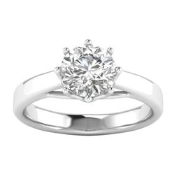 AJRETAIL 14KT 1 Carat Lab Grown F Color VVS2 Clarity Diamond Ring - 3.23g-image-60