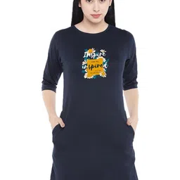 Moda Rapido Print T-shirt Dress-image-81