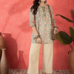Sangria Floral Printed Pure Cotton Tunic-23