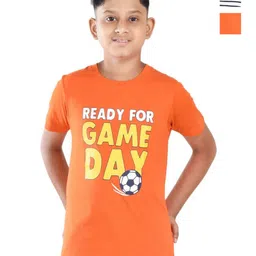 Clothe Funn Boys Pack Of 2 Typography Printed T-shirt-image-78