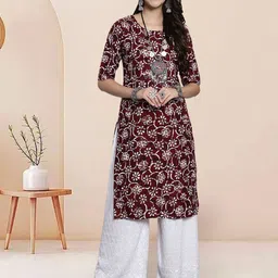 7Threads Women Pack of 6 Ethnic Motifs Printed Thread Work Straight Regular Kurta-picture-6