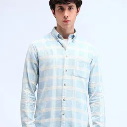Flying Machine Men Smart Slim Fit Opaque Checked Casual Shirt-image-58
