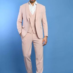 SQUIREHOOD Smart Fit Cotton Single-Breasted 3 Piece Suits-image-31