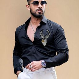 Moda Rapido Spread Collar Long Sleeves Formal Shirt-image-32