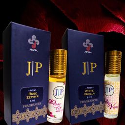 Jeval Set Of 2Rose Zephyr & White Vanilla Alcohol Free Roll On Attar -6 ml Each-2