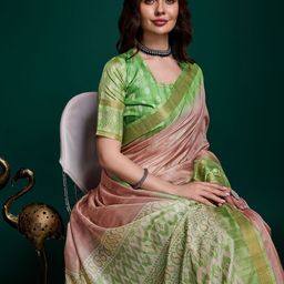 Ethnielle Woven Design Sequinned Saree-11