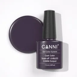 CANNI Gel Color System Coat Color Soak-Off UV & LED Nail Polish 7.3 ml-Black Rose 170-14
