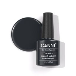 CANNI Gel Color System Coat Color Soak-Off UV & LED Nail Polish 7.3 ml-Dark Grey 132-image-72