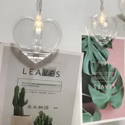 ENORMITY Yellow Heart Shaped String Lights image 3