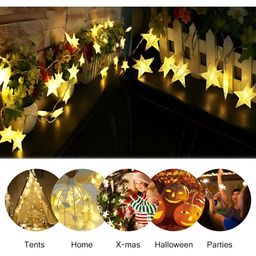 ENORMITY Yellow Star Shaped String Lights image 3
