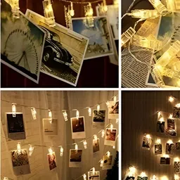 SPARK WORLD Yellow Photo Clip Shape String Lights image 3