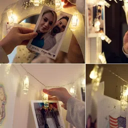 ENORMITY Yellow Photo Clip Shape String Lights image 3