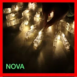 ENORMITY Yellow Photo Clip Shape String Lights image 3