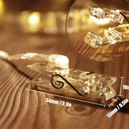 SPARK WORLD Yellow Photo Clip String Lights image 4