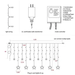 SPARK WORLD Star-Shaped LED String Lights image 3