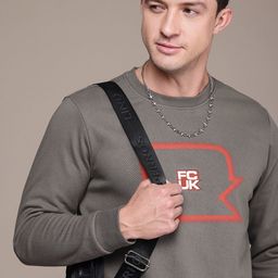 FCUK Brand Logo Printed Sweatshirt-image-21