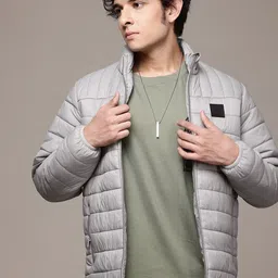 The Roadster Life Co. Mock Collar Padded Jacket-37