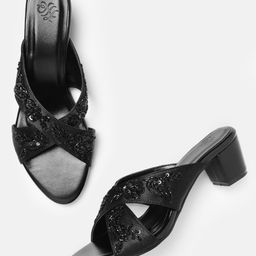House of Pataudi Embellished Ethnic Block Heels-picture-18