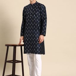 Anouk Men Floral Printed Regular Kurta With Pyjamas-52