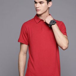 Columbia Men Red Polo Collar Dry Tech Slim Fit Hiking T-shirt-image-39