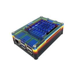 Raspberry Pi 5 Rainbow Case Raspberry Pi 5 10-Layer Acrylic Case Rainbow Acrylic Pi 5 Case, Compatible With Active Cooler - RS5780Raspberry Pi 5 Rainbow Case Raspberry Pi 5 10-Layer Acrylic Case Rainbow Acrylic Pi 5 Case, Compatible With Active Cooler - RS5780 image 3