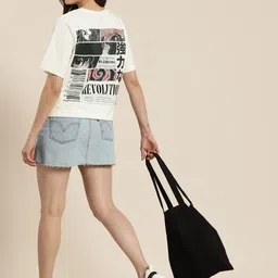 HERE&NOW Printed Pure Cotton T-shirt-picture-29