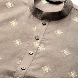 MANQ Men Ethnic Motifs Printed Regular Kurta with Pyjamas image 2