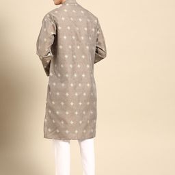 MANQ Men Ethnic Motifs Printed Regular Kurta with Pyjamas image 5