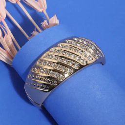 Sohi Twisted Lined Golden Bracelet-image-14